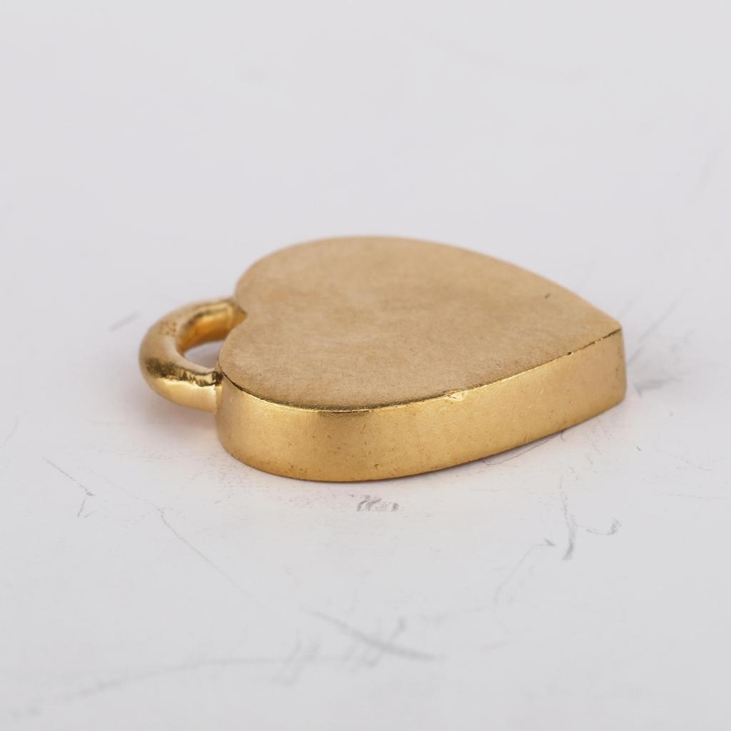 925 Sterling Silver Black Onyx Heart Pendant Gold Plated Handmade Fine Jewelry Gift for Her