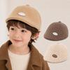 Corduroy Newsboy Hat Solid Color Painter Cap Vintage Kids Beret Hat Autumn Winter