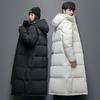 Men's Down Jacket Men's Mid-length Winter Korean Style Thickened Jacket Trendy Fashion Couple Workwear Down Jacket
