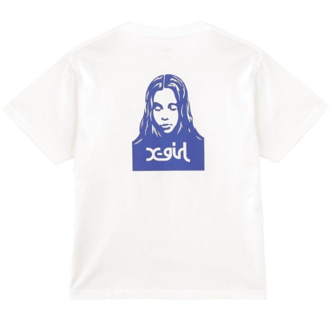 Casual FACE TEE White X-girl S/S Women's