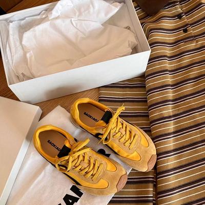 Internet Celebrities with the Same Spot Women's Shoes 2025 New Casual Sports Shoes Women's Flat Lace-up Forrest Gump Shoes German Training Shoes