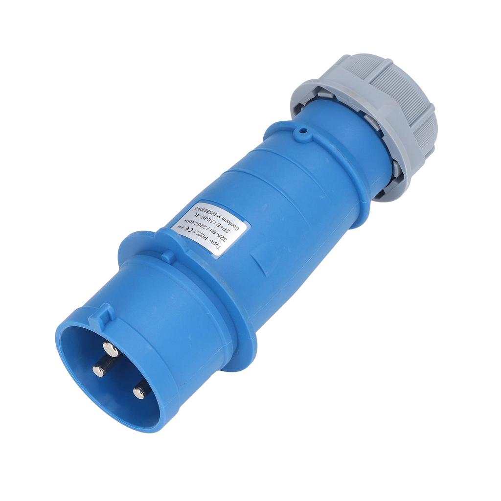 Industriell stikkontakt IP44 Vanntett Messing Kontakt Luftfartskontakt 2P+E 32A AC 220240V