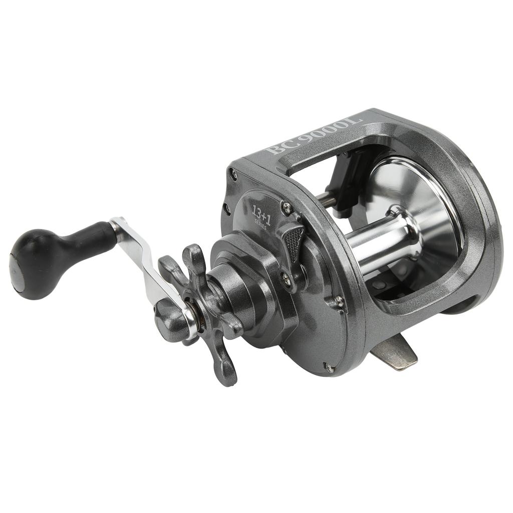 BC9000L Metall Trolling Drum Angelrollen 3.6:1-Gang-Baitcasting-Angelrolle für Linkshänder