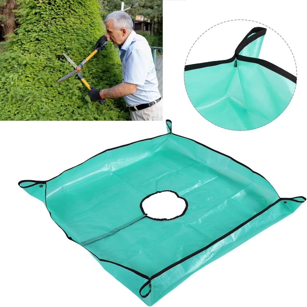 Green Landscape Pruning Tarp 100 X 100 Cm Tree Trimming Tarp Garden Debris Tarp Leaf Collection