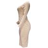 DAFIFY Women's Fashion Spring Autumn Solid Color Print Long Sleeve Square Collar High Waist Casual Dresses