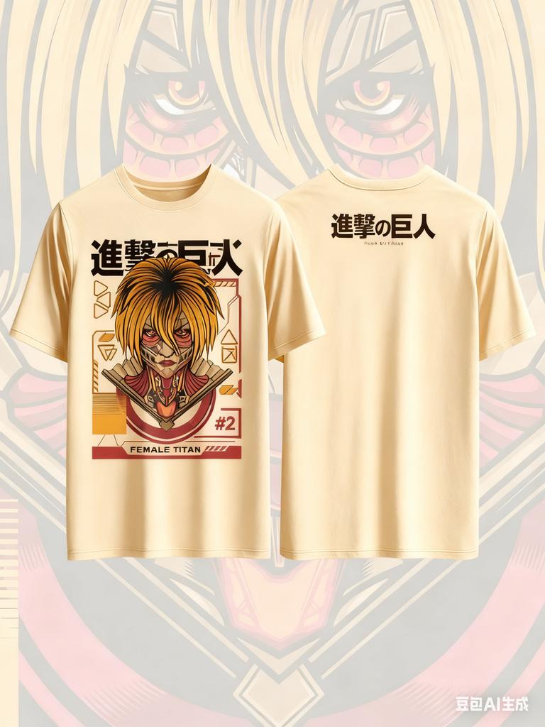 Attack on Titan Anime Printed Pure Cotton Tshirt for Men and Women Harajuku Street Oversized Anime Peripheral Clothing Tshirt