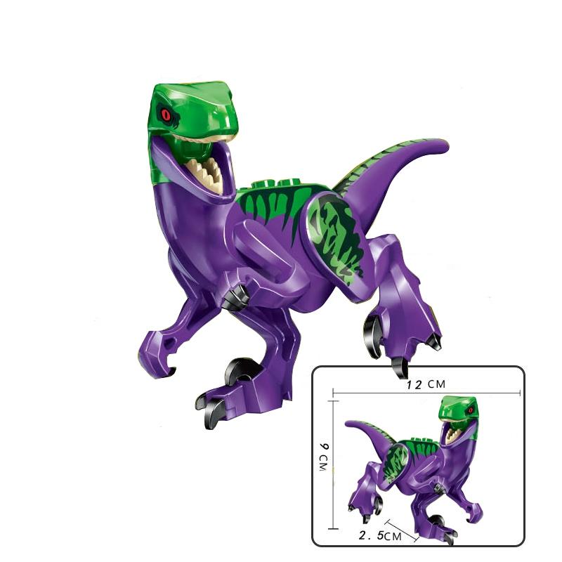 Sperrblöcke Jurassic Dinosaurier Tyrannosaurus Rex Wyvern Velociraptor Stegosaurus Bausteine ​​Spielzeug für Kinder Dinosaurier