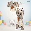 Girls Round Neck Short Sleeve Sloth Printed Top And Flared Pants Two Piece Set