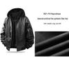 Men's Retro Faux Leather Two-Piece Bomber Jacket - Autumn/Winter Trendy Loose Fit Outerwear