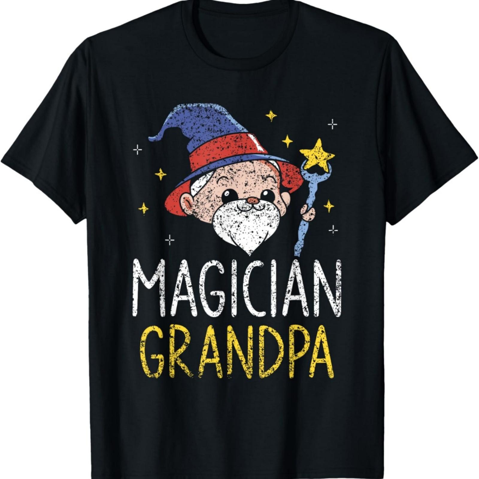 

Magician Grandpa Sorcerer Magic Wizard Trick Magician T-Shirt XXXXXL різнокольоровий