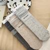 2024 Spring/Summer Nayean Nanye Grey Mesh Cotton Mid-Calf Slouch Socks for Women
