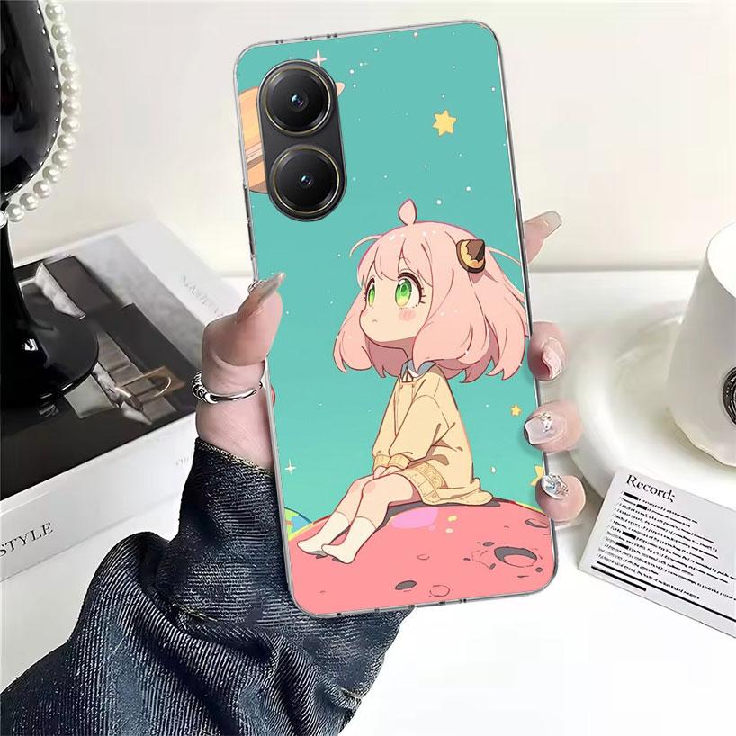 S-Spy Family Anya Soft Phone Case For Xiaomi Redmi 15C 15 13C 13 Poco X5 X6 X7 F7 Ultra M7 12C 12 10 10C 9C 9A 9T 9 Fundas Poco