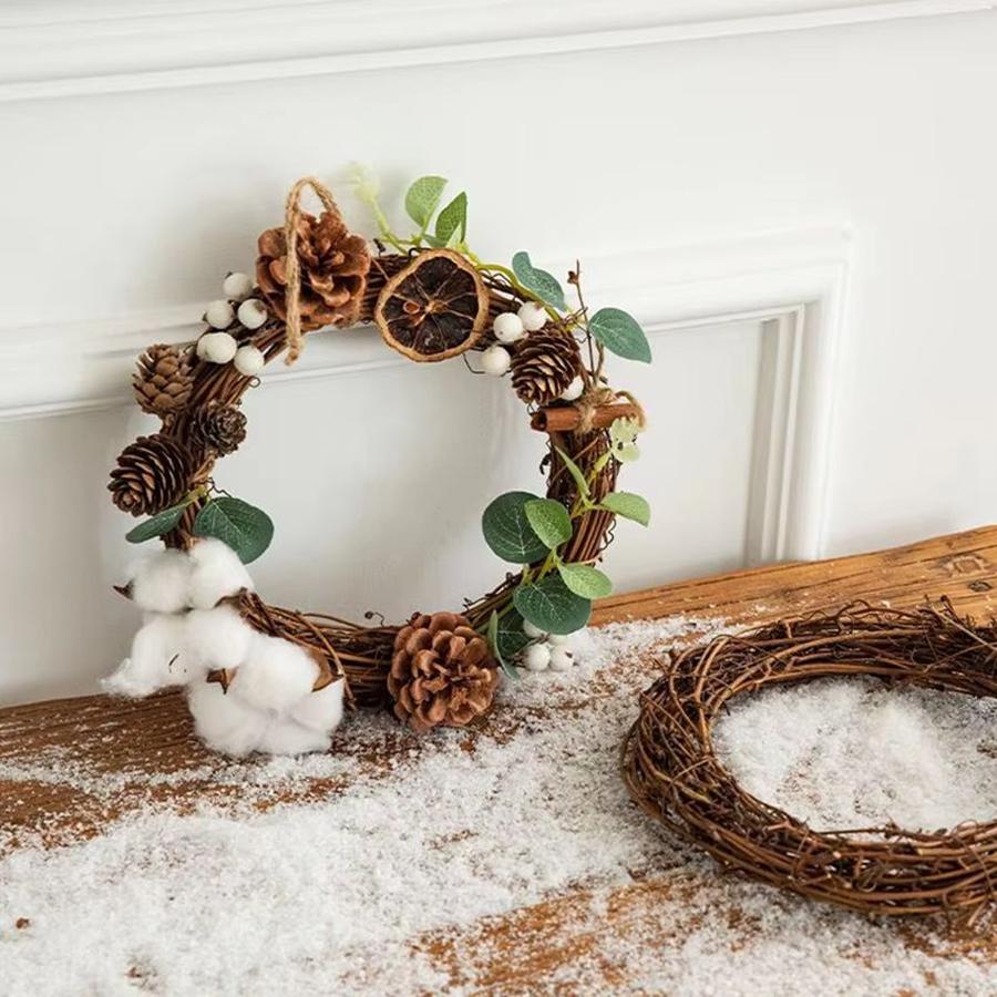 10cm/15cm/20cm Artificial Vine Frame Home Wedding Frstival Christmas Outdoor Garden Decora DIY Gift Wreath Hanging Ornament Prop