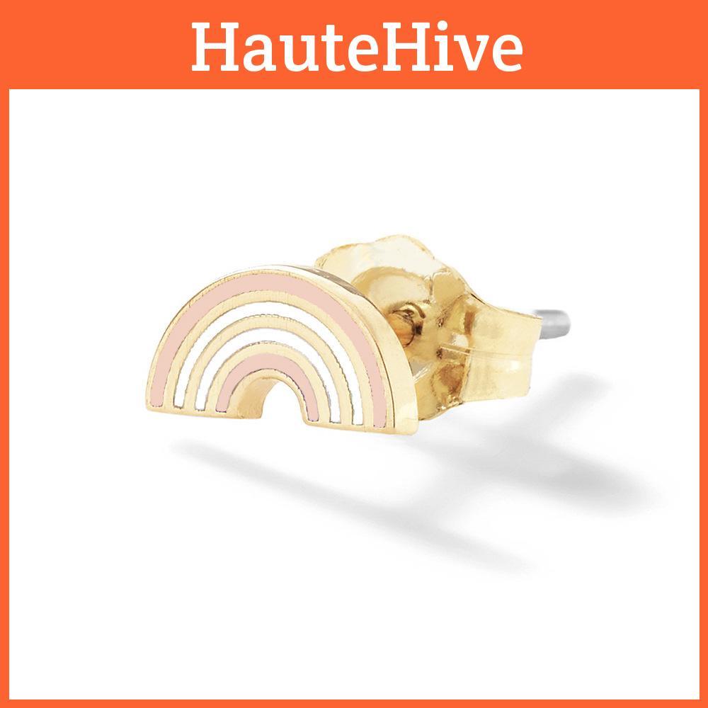 Trendige Blitz Regenbogen Wolken Ohrringe Schicker Modeschmuck aus Legierung für Damen