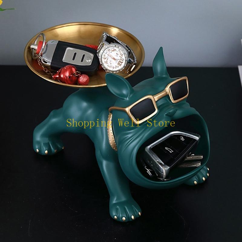 KX4B Big Mouthed Dog Holder Tray, Practical Desk Accessory Storage Compartment Entryway Holder For Everyday Use