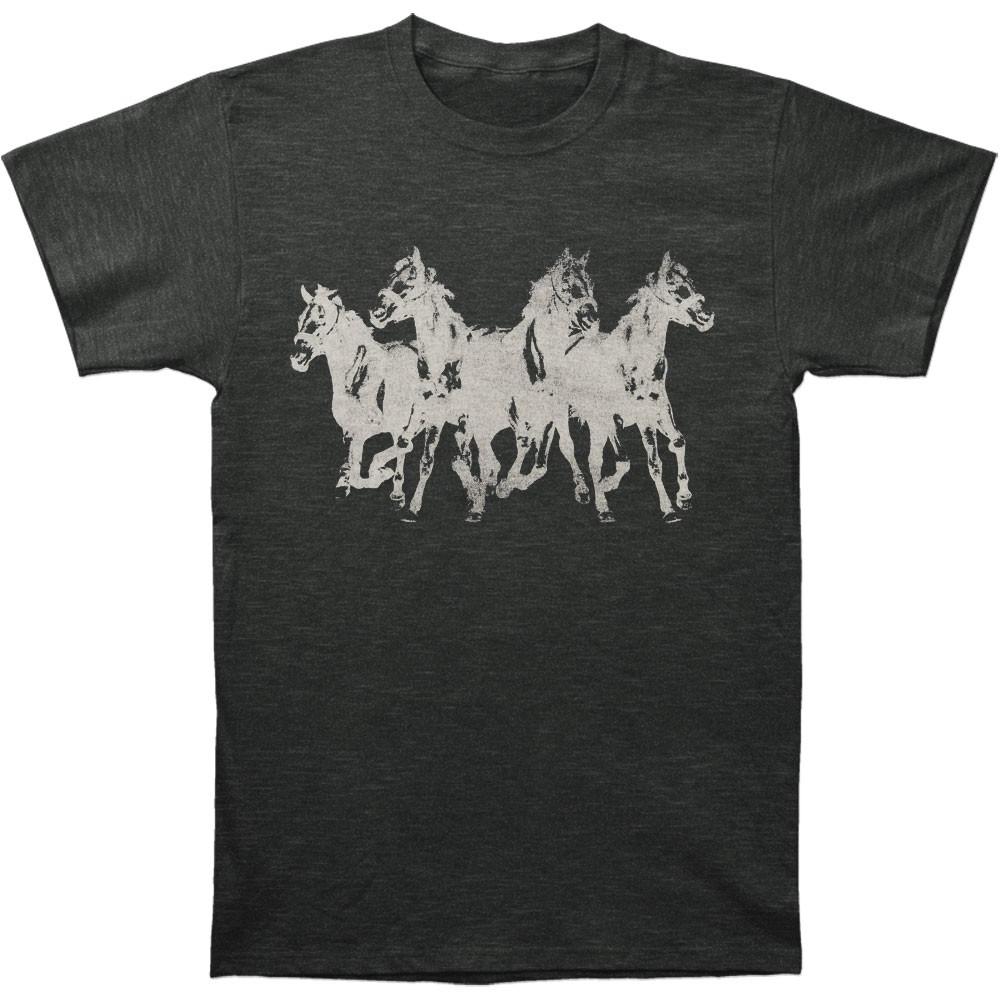 Men s Mumford & Sons Horses Slim Fit T-shirt Small Grey 4XL