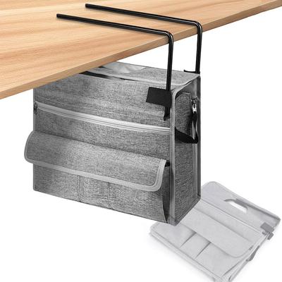 Under-Desk Hanging Box, Under-Table Storage Rack, Fits Laptops and A4 Size Items, Compact, Portable, and Convenient for Free Addresses