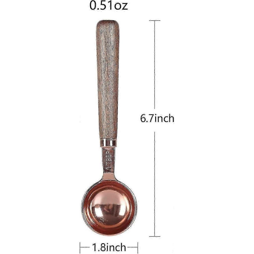 Coffee Scoop Wood Handle for Ground Coffee 1 tbsp ,6.7in
