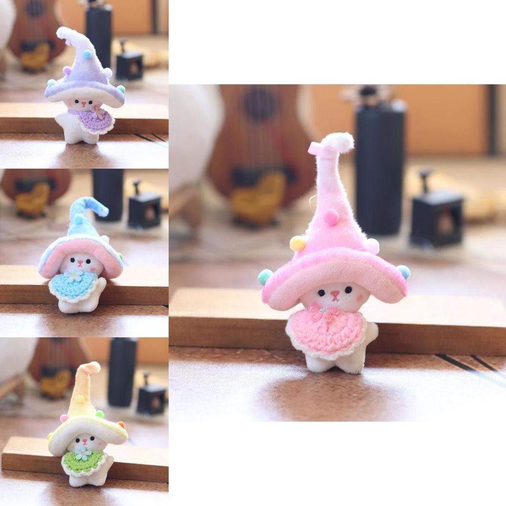 Mushroom Sprite Plush Keychain Pp Cotton Fill Super Soft Short Plush Stuffed Toy Gift