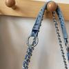 Vintage Denim Shoulder Bag Women's Large Capacity Chain Crossbody Bag