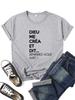 France Letter God Created Me And Said Fuck Off With Graphic Tshirt Unisex Y2k Harajuku Black Pink Red New Tee Tops