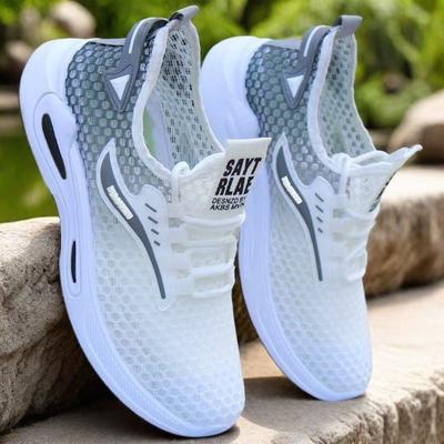 Summer Men's Shoes Hollow Mesh Breathable Casual Shoes Soft Sole Light One Pedal Lazy Shoes Thin Versatile Sports Shoes