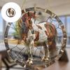 Lightweight Acrylic Wall Hanging Horse Ornament For Patios And Indoor Use Creates Beautiful Lighs Effects 20cm Diameter
