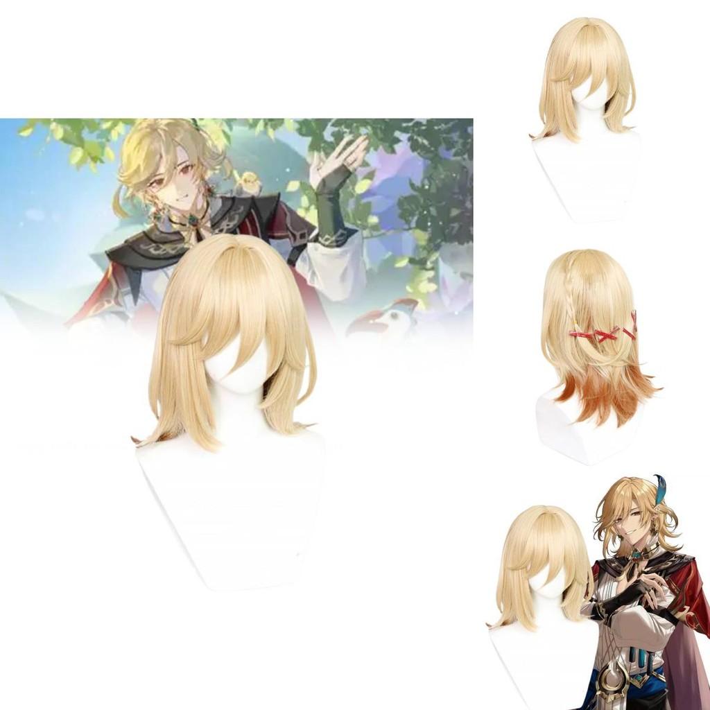 Genshin Impact Kaveh Wig Soft Heat-resistant Synthetic Hairpiece 60cm/23in Length