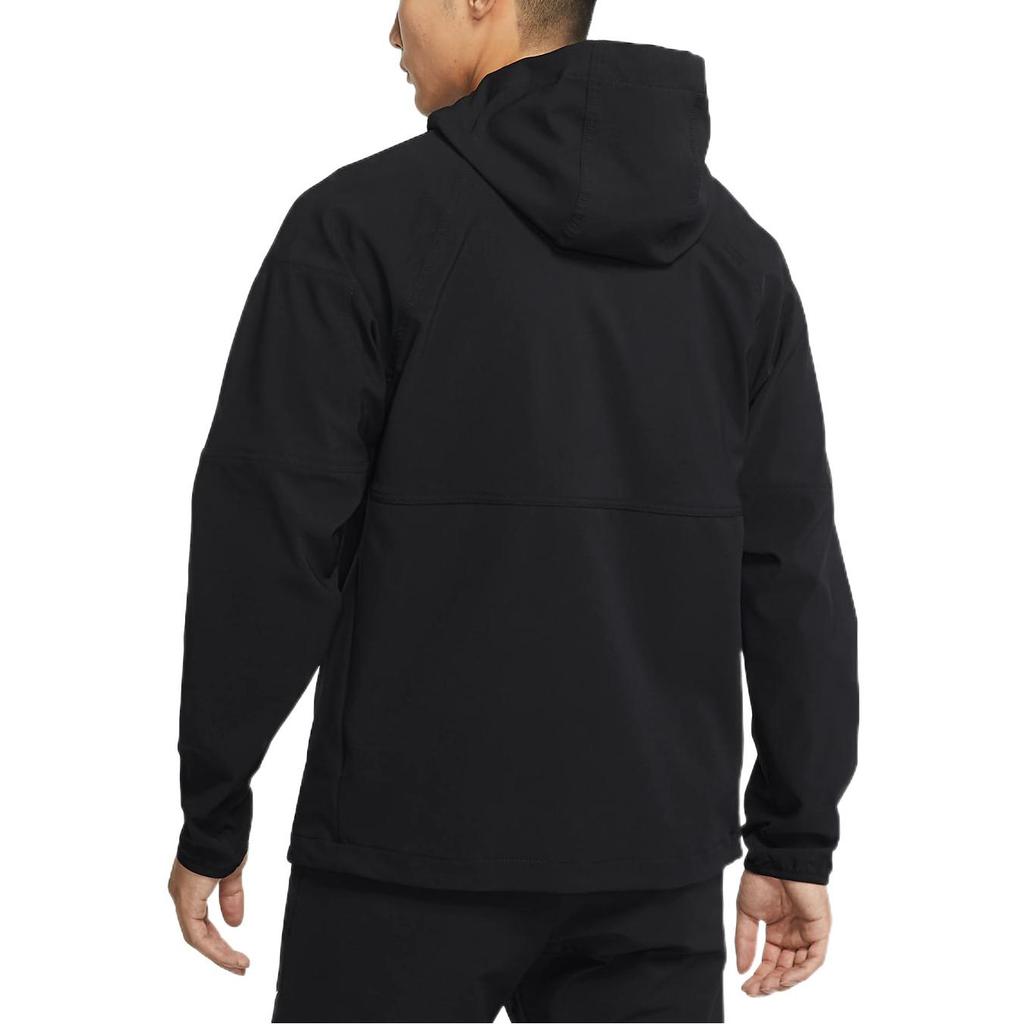 Nike Logo Print Stand Collar Hooded Jacket Men Jackets Black DQ6594-010