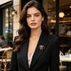Yousheng Colorful Bee Design Brooch, Compact Size Enamel Safety Pin, Commuting Accessory for Suits Coats Scarves
