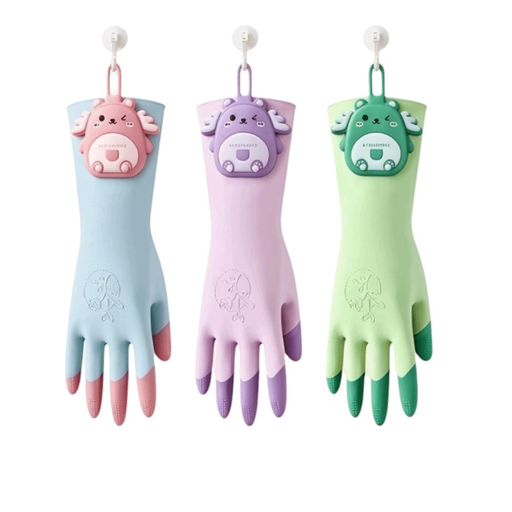 Non-Slip Dishwashing Gloves Tear-Resistant Laundry Cleaning Gloves Household Cleaning