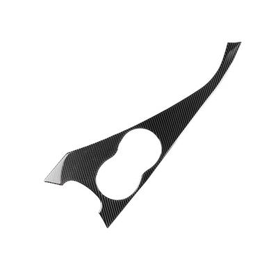 Carbon Fiber Interior Water Cup Holder Panel Trim Cover Fit For Infiniti Q50 Q60 2014-2019