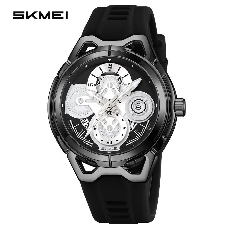 New Mechanical Wind Men's Watch Waterproof Silicone Tape Calendar Quartz Watch Watch