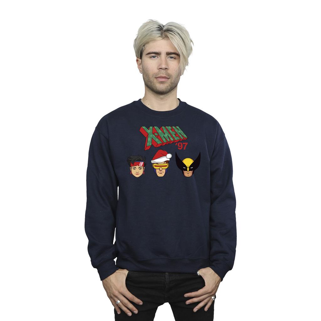 X-Men Herren Kopf Weihnachts-Sweatshirt