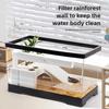 Transparency Turtle Tank With Breed Feed Area Cage Reptile Habitat Turtle Tank Bottom Drainage Enclosure Starter Indoor Decor