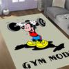 Mickey Mouse Castle Fantasy Disney Cartoon Theme Anti-Slip Rug - Polyester, Home Decor, Suitable for Bedrooms, Living Rooms, Doorways, and Studios
