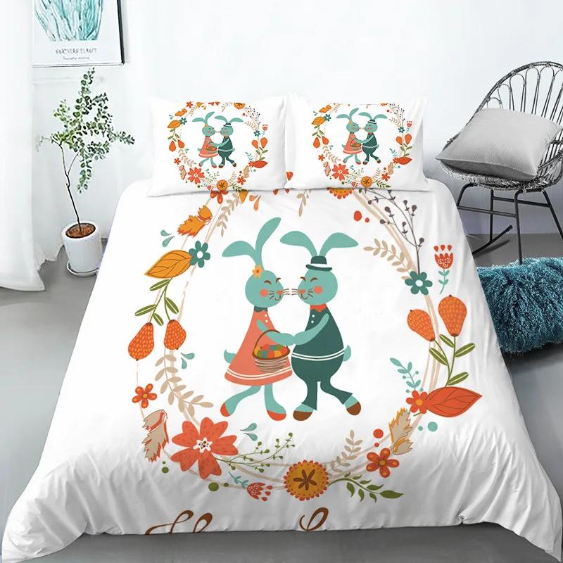 Chicken Animals King Queen Duvet Cover Lovely Cartoon Farm Chick Bedding Set Kids Girls Wildlife 2/3pcs Polyester Quilt Cover