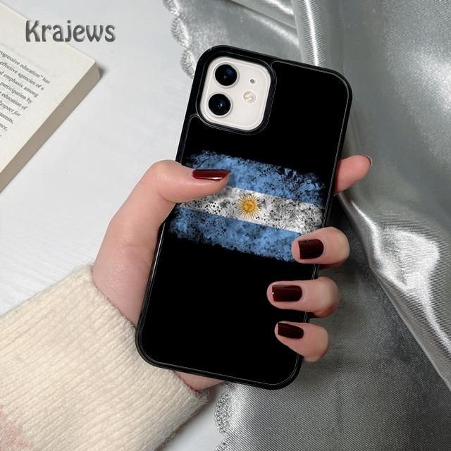 Krajews Argentina Flag soft Phone Case Cover For iPhone 17 Air 16 15 14 plus 12 13 pro max coque Shell Fundas