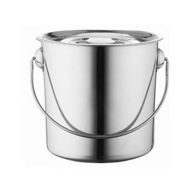 Lijia 201 Stainless Steel Round Portable Buckets (2-Pack)