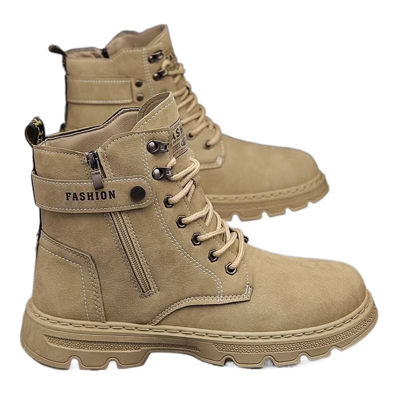 High top winter velvet cotton shoes outdoor mountaineering labor insurance Martin boots locomotive tide shoes snow boots