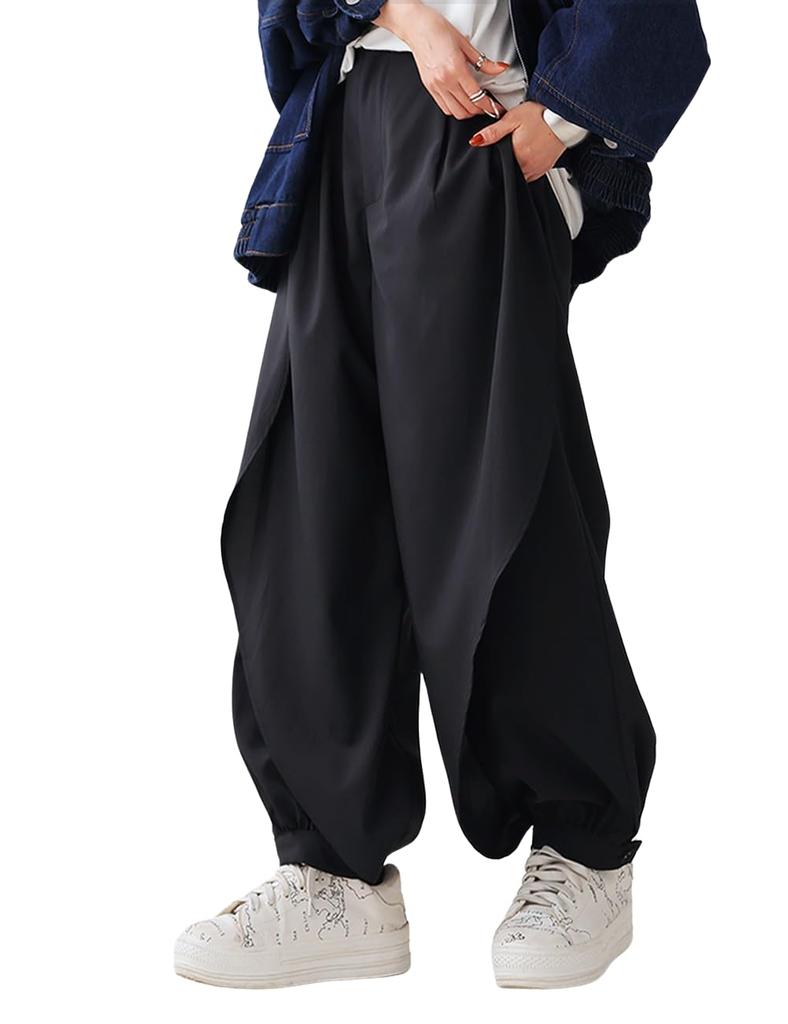 antiqua Ruffle Free Size Black Women's Pants, Long, PY-00673, 05,