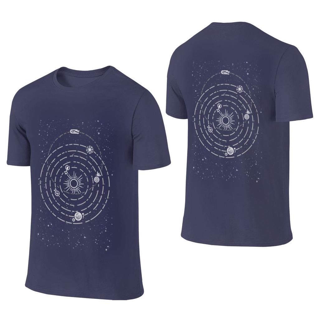 Outer Wilds Zonnestelsel Koppel Stijl Omkeerbaar T-shirt Artistieke Jongen Driedimensionale Bedrukking T-shirt