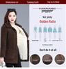 Women's Plus Size Fleece Short Coat with Velvet & Lamb Wool for Autumn & Winter – Fashionable & Warm for Middle-aged & Elderly
