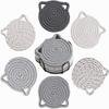 4/8 Pcs Woven Cotton Drink Coasters Non-Slip Base Absorbent Coasters  Kitchen Accessories