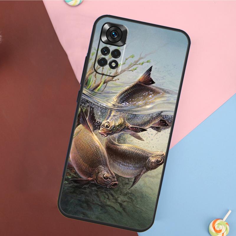 Carps Fish Fishing Cover For Xiaomi Redmi Note 14 13 12 9 10 11 Pro 9S 10S 11S 12S Redmi 14C 10C 12C 13C Case