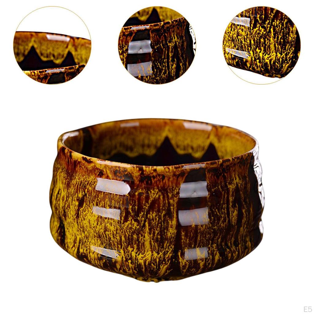 Ceramic Matcha Bowl Handmade Unique Chawan Teaware Porcelain Tea Mixing for Family Lovers