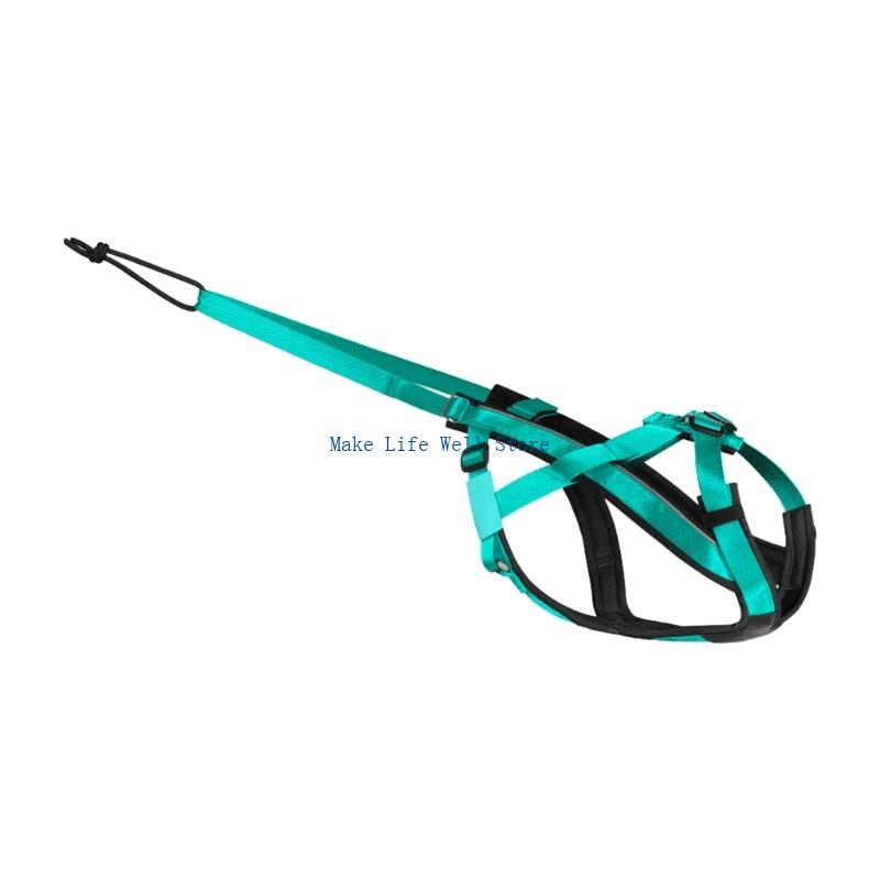 

Sledding Dog Harness Adjustable Strap Harness for sled Exercise зелений