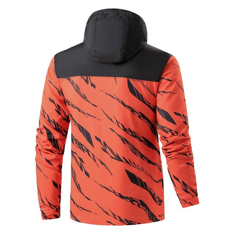 Mens Lightweight Hooded Windbreaker Jacket Slim Fit Casual Outerwear