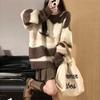 In Stock: Japanese Retro Striped Knit Sweater - Autumn/Winter Loose College Style