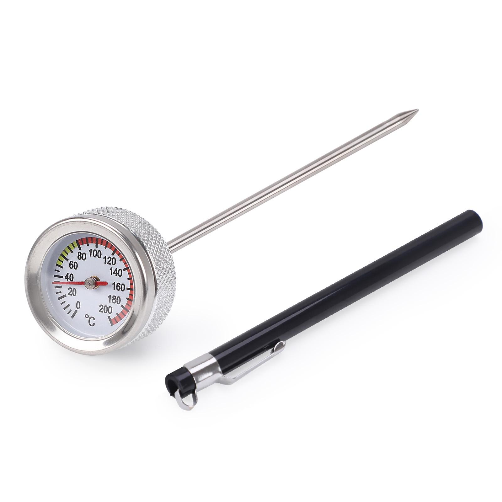 

New M20 X 2.5 Motorcycle Fuel Tank Caps with 35MM Oil Temperature Gauge 0-200 Pointers Thermometer Cap Cover with 117MM Probe